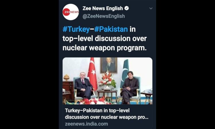 Media India ungkap Pakistan transfer teknologi nuklir untuk Turki: Ambisi Erdogan bangkitkan khilafah mengkhawatirkan - Turkinesia