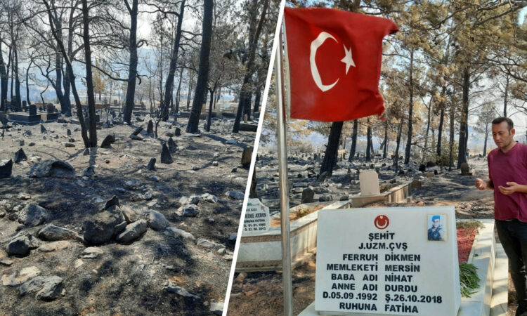 Viral di Turki, kuburan tentara yang gugur dalam tugas tidak terjamah kebakaran dahsyat - Turkinesia